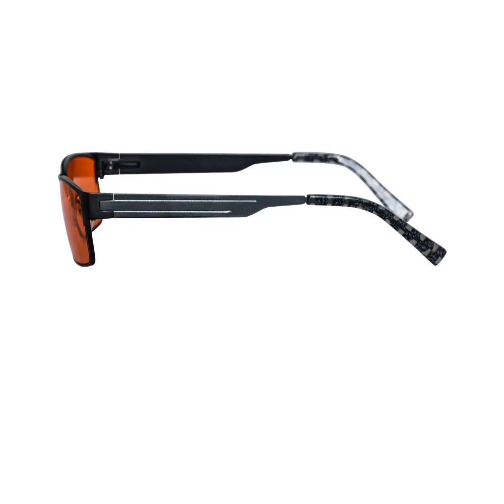 Men’S Glasses Blue Light Blocking Glasses Orange Clear Lenses Leopard Computer Glasses Computer Screen Protection Glasses Man